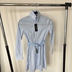 Ralph Lauren Blue Gingham Shirt Dress